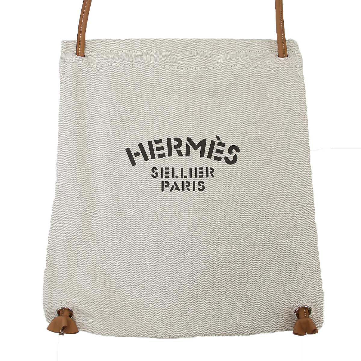 HERMES - HERMES エルメス 2025 Aline Toile Chevron PM アリーヌ トワルシェブロン 2WAYショルダーバックパック ベージュ 【中古】 IT6IF57HCU3W