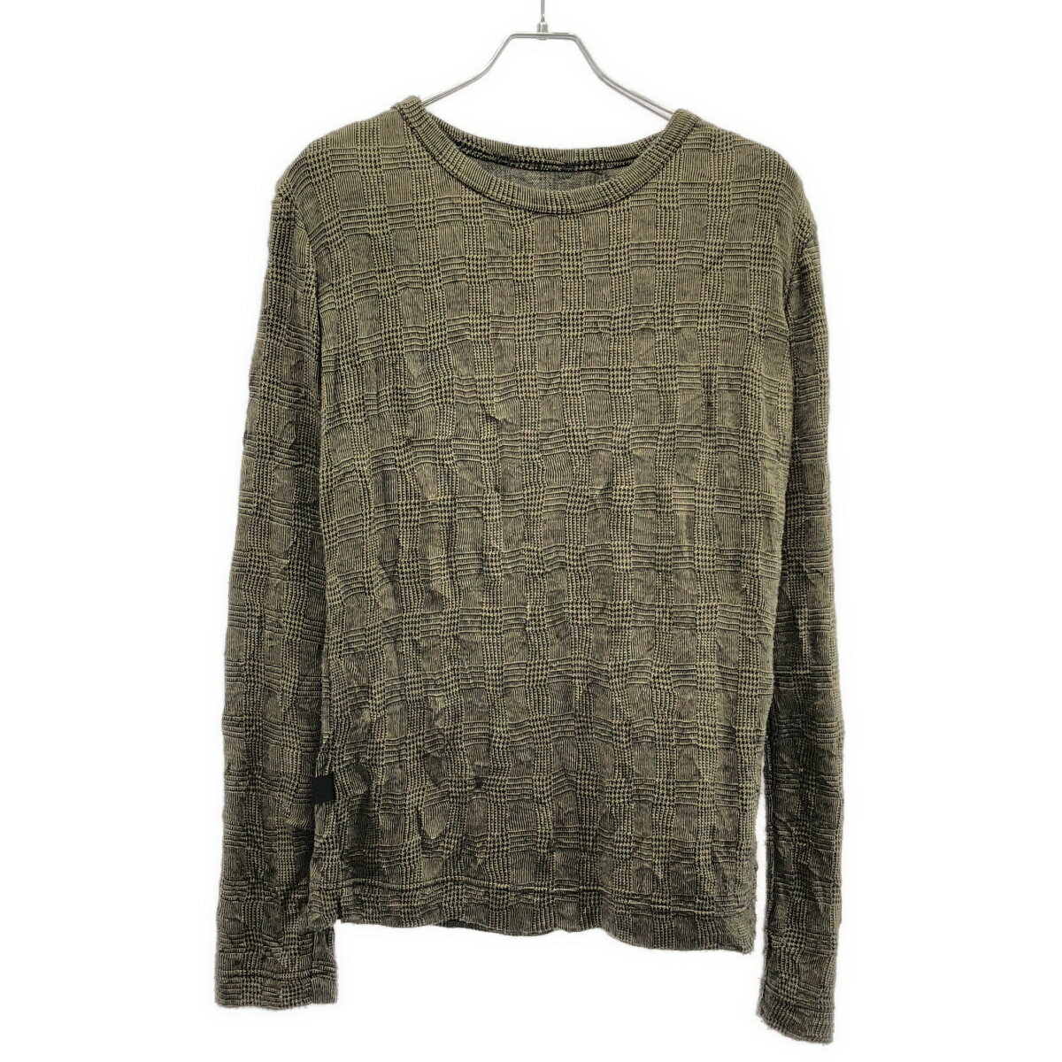 乐天商城 - Y's Yohji Yamamoto ワイズ ヨウジヤマモト 23AW グレンチェックシワカットソー YJ-T90-170 グレー 2 【中古】 ITZ2JXF8AKT8