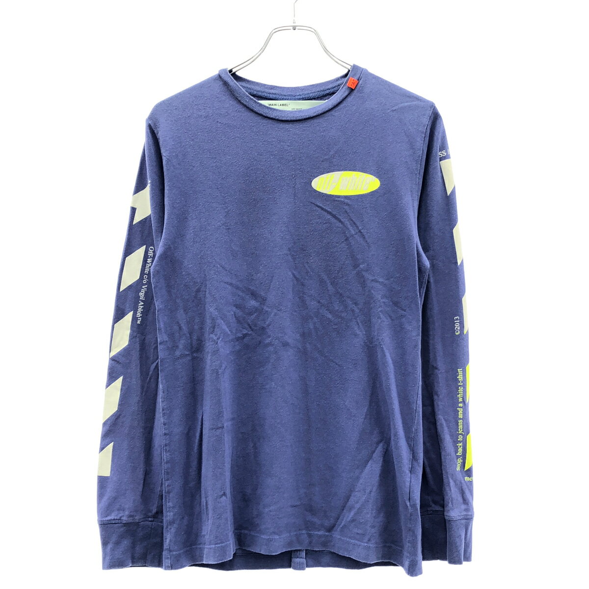 Rakuten - OFF-WHITE オフホワイト 19SS バイカラープリント ロングスリーブTシャツ OMAB001S19185006 ブルー系 XS 【中古】 IT3UAYXYIY5A