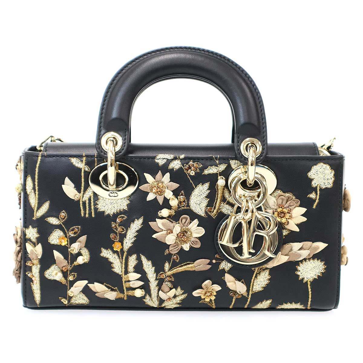 Christian Dior クリスチャンディオール Lady D-Joy Bag Ombres Florales エンブロイダリー レディ ジョイショルダーバッグ ブラック  ITSQZNH8LADT