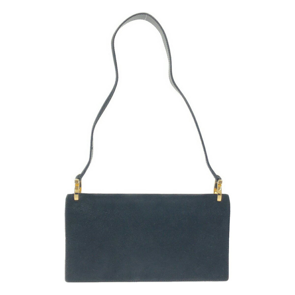 Salvatore Ferragamo サルバトーレ フェラガモ スウェードショルダーバッグ DD21 8293 ブラック 【中古】 ITX99FHEG7U4