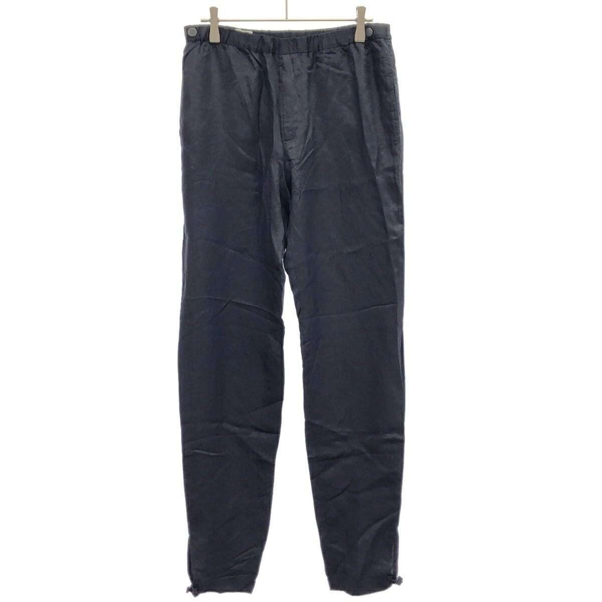 乐天商城 - DRIES VAN NOTEN ドリスヴァンノッテン レーヨンキュプラ サテンイージーパンツ ネイビー系 46 【中古】 ITQS1VFZLQPS