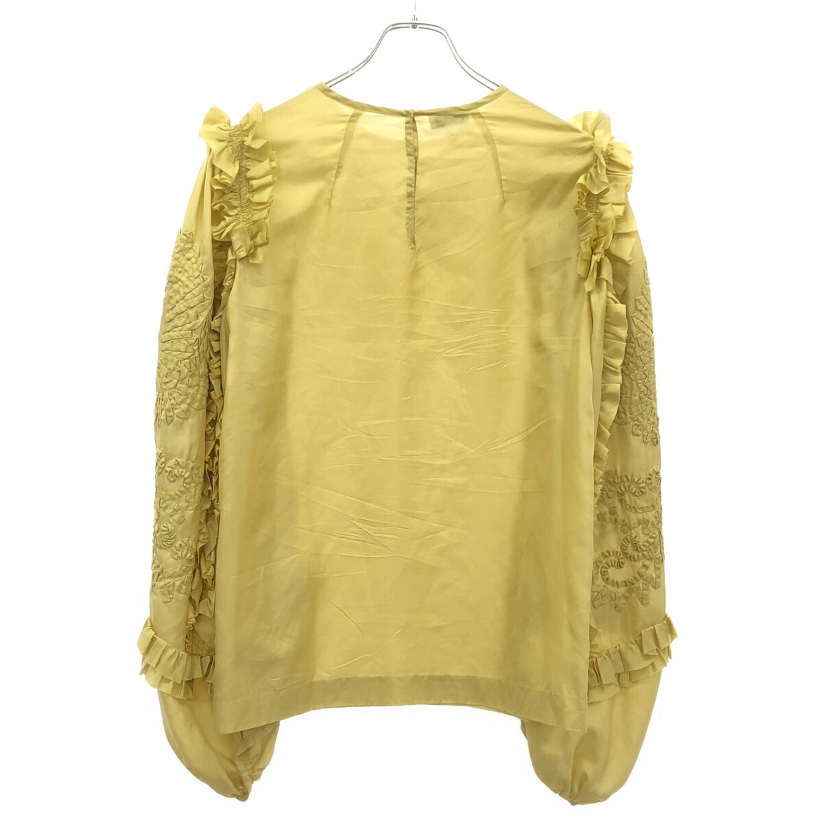 DRIES VAN NOTEN ドリスヴァンノッテン プルオーバーシルクトップス イエロー 36 【中古】 ITF04BKFPDBI