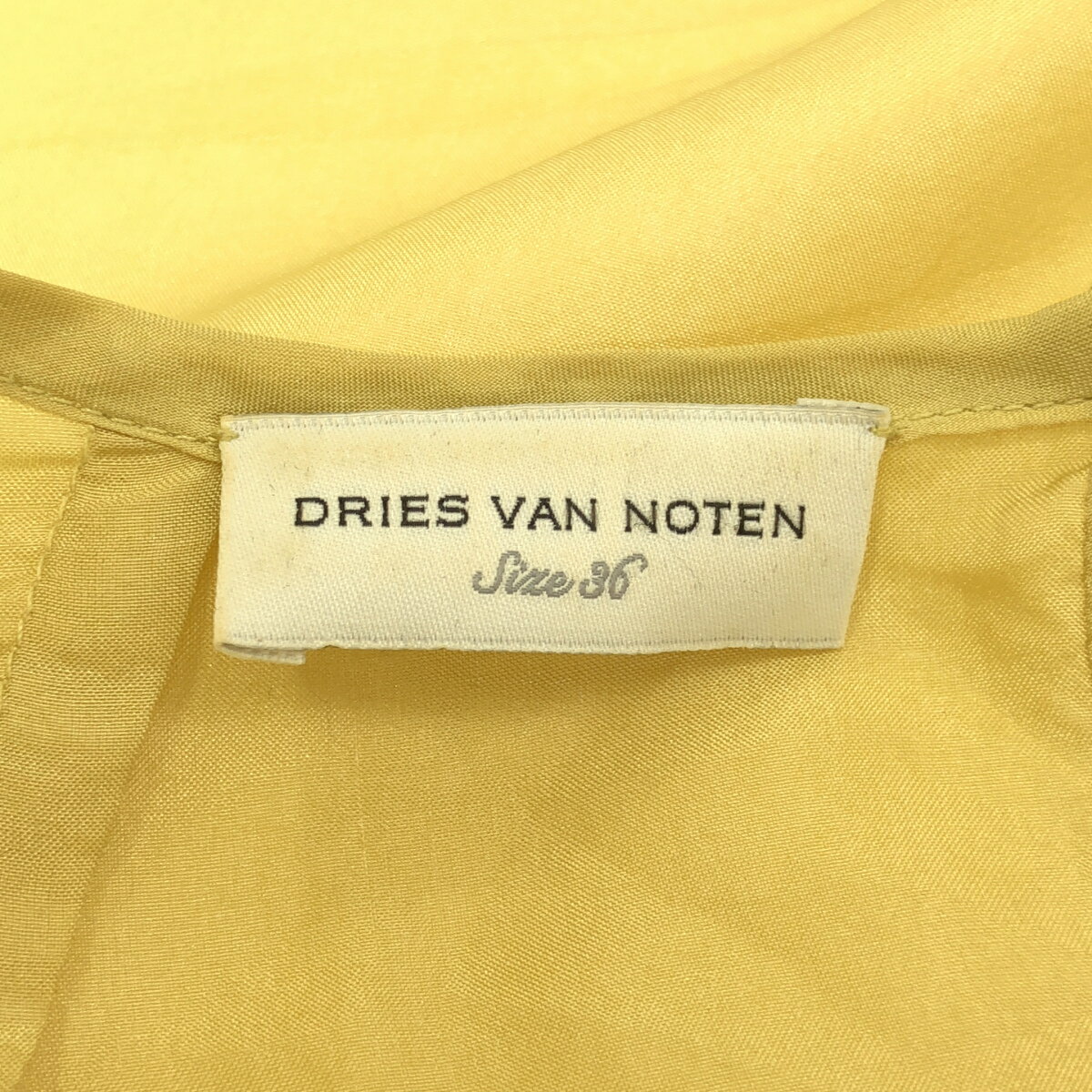 DRIES VAN NOTEN ドリスヴァンノッテン プルオーバーシルクトップス イエロー 36 【中古】 ITF04BKFPDBI