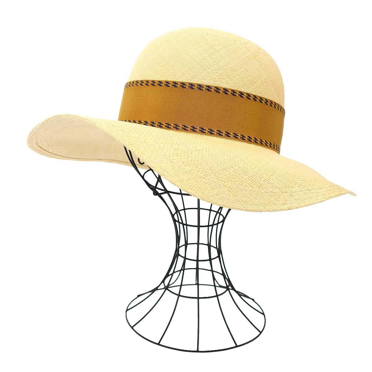 乐天商城 - HERMES エルメス ワイドブリムストローハット ベージュ 58 【中古】 IT9VRUQ6M6C0