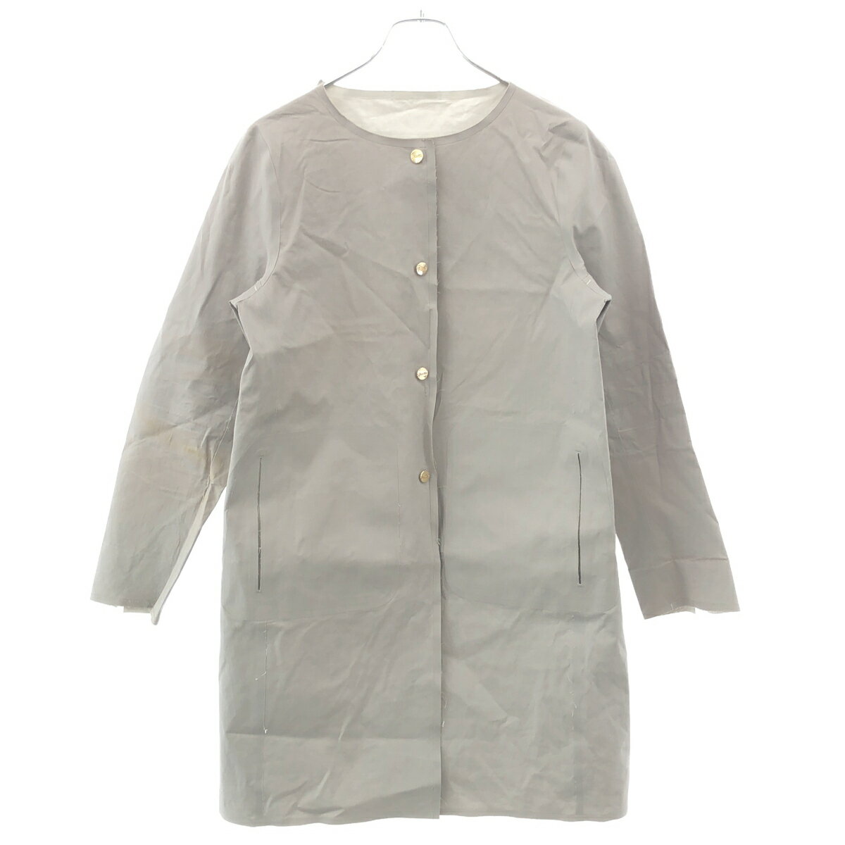 Rakuten - HERNO ヘルノ ノーカラーコート 41646 グレー 44 【中古】 IT34KTP8DE50