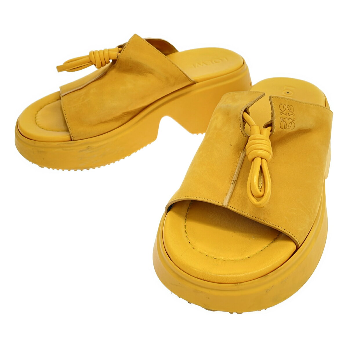 LOEWE ロエベ フラメンコサンダル 812206 イエロー 37 【中古】 ITMDXML88ZTK