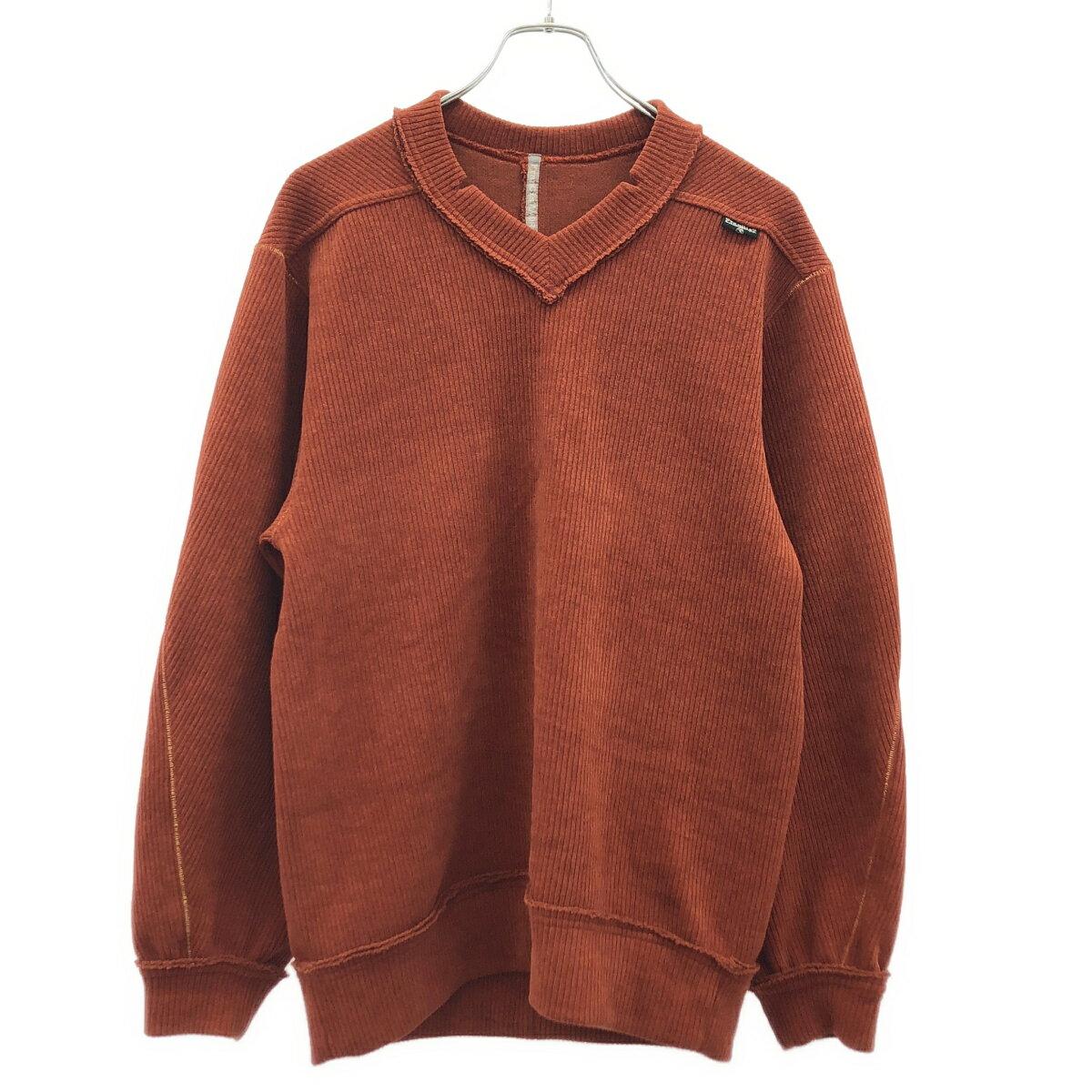 FranCisT_MOR.K.S フランシストモークス KNIT CORDUROY NOTCHD V-NECK PO コーデュロイVネックニットセーター MK3133 ブラウン 2 【中古】 IT6QC69J9B3S