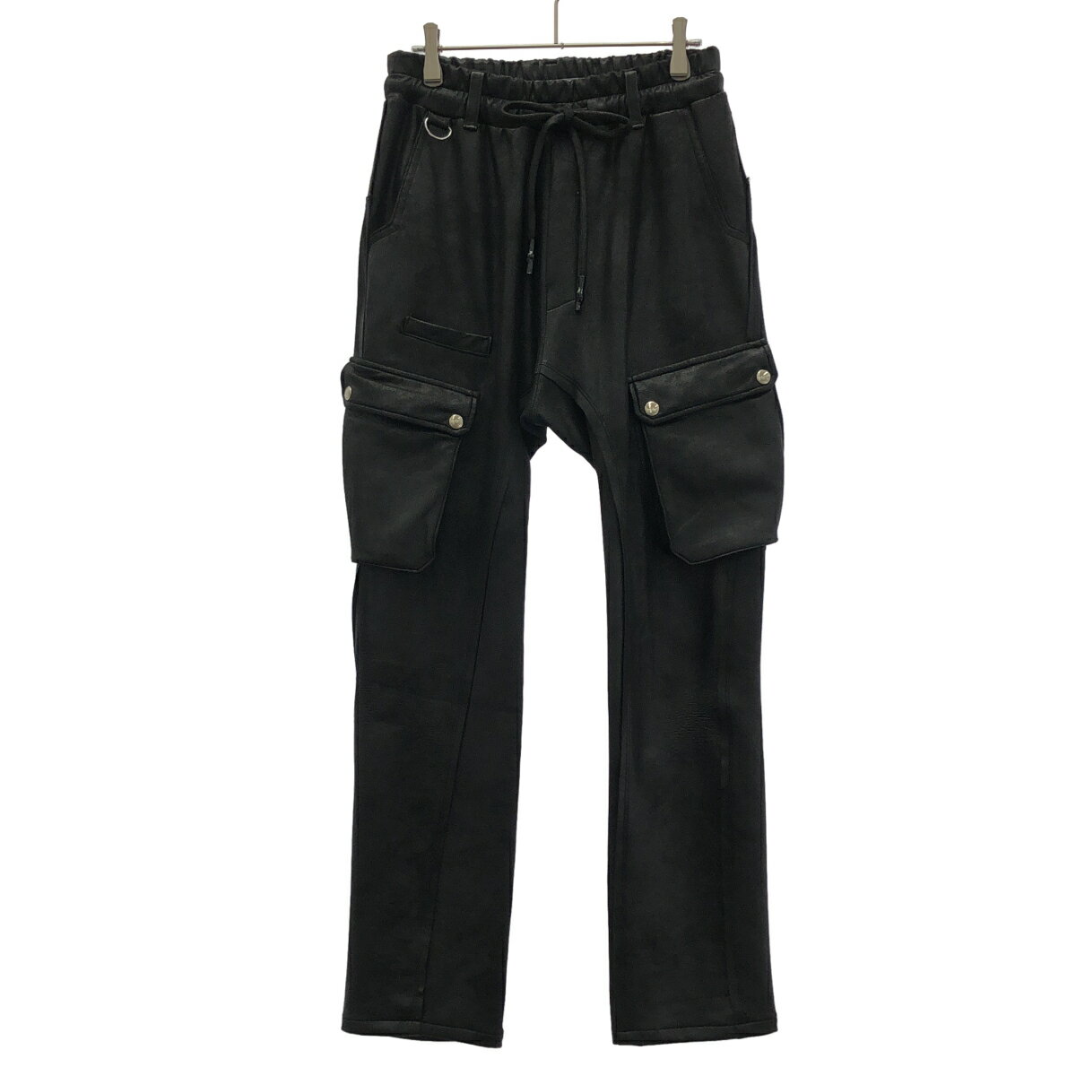 FranCisT_MOR.K.S フランシストモークス HI-TENSION STRETCH ECO LEATHER 7P-PANT エコレザーカーゴパンツ MB3115 ブラック 2 【中古】 ITNX2Q9NFFVS