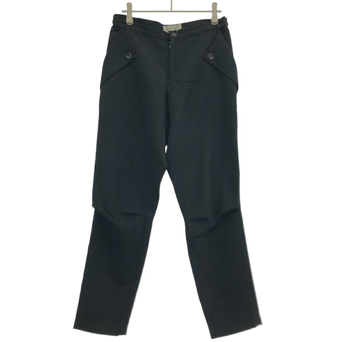 Rakuten - Yohji Yamamoto FEMME ヨウジヤマモト ファム 18AW ニーツイストウールパンツ FV-P04-101 ブラック 1 【中古】 IT8DPI7DT18S