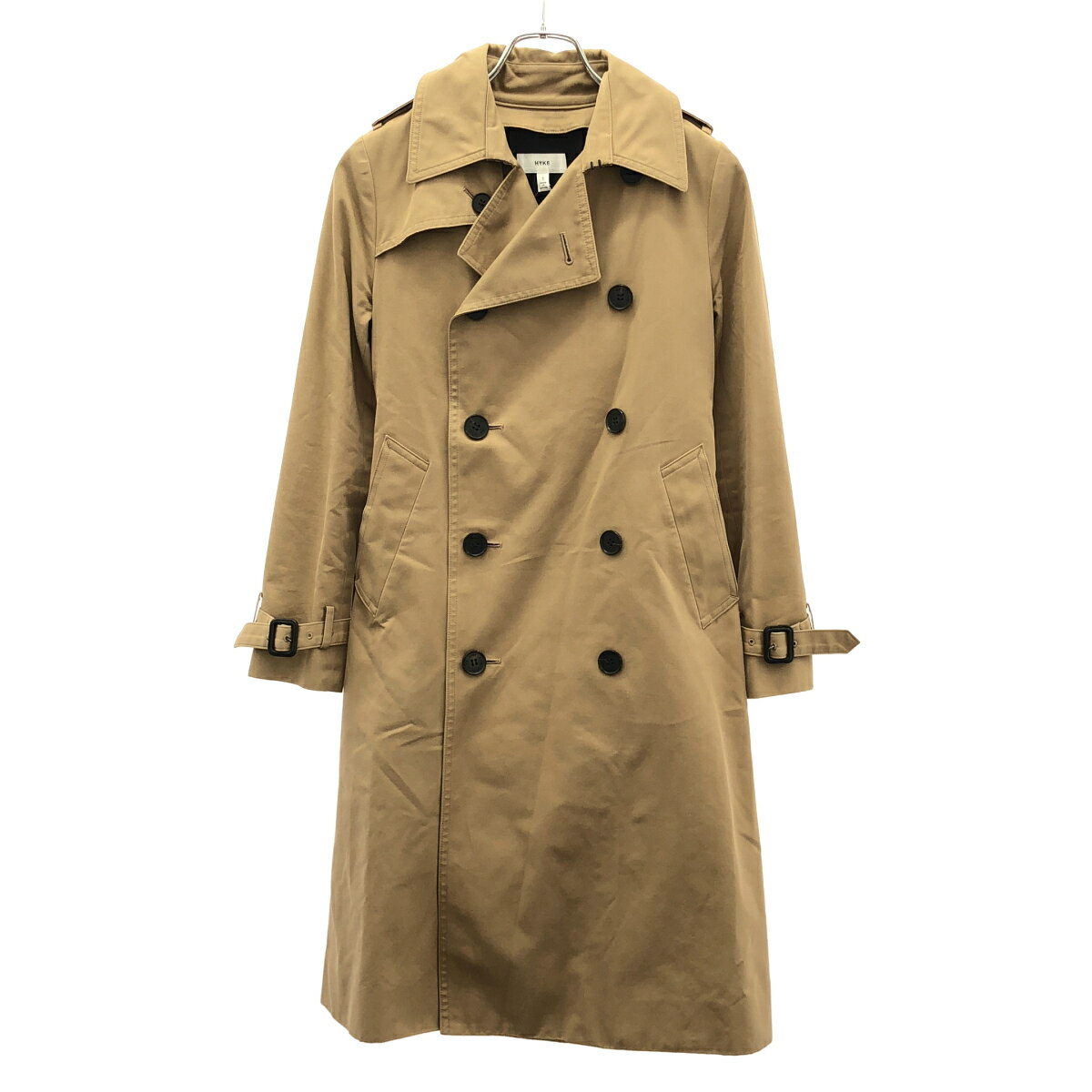 美しいスプリングコート‼️HYKE ベージュ トレンチコート サイズ2 HYKE(ハイク) TRENCH COAT -REGULAR FIT- 身長別定番トレンチコートの