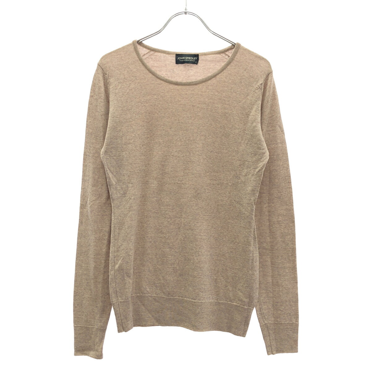 JOHN SMEDLEY ジョンスメドレー ウールニットセーター ベージュ S 【中古】 ITNU991CFFJ4