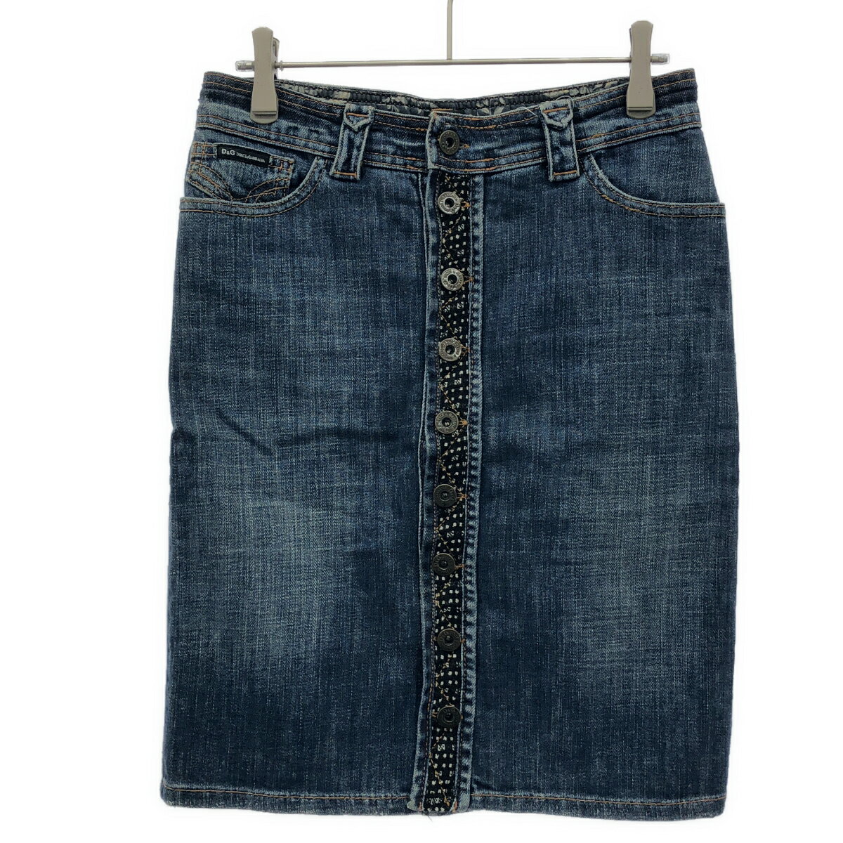 D&G DOLCE&GABBANA ディーアンドジー ドルチェ＆ガッバーナ デニムスカート インディゴ 38 【中古】 ITUO9EQHDR04