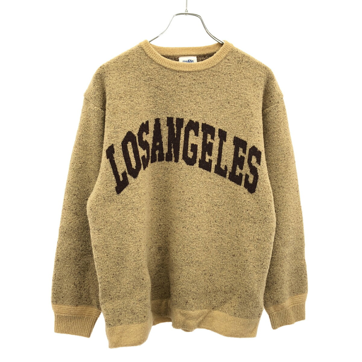 Other - melple メイプル Boucle Crewneck Knit LOSANGELS ニットセーター SLS-21SS02 ベージュ S 【中古】 ITH7U2KTZBTA
