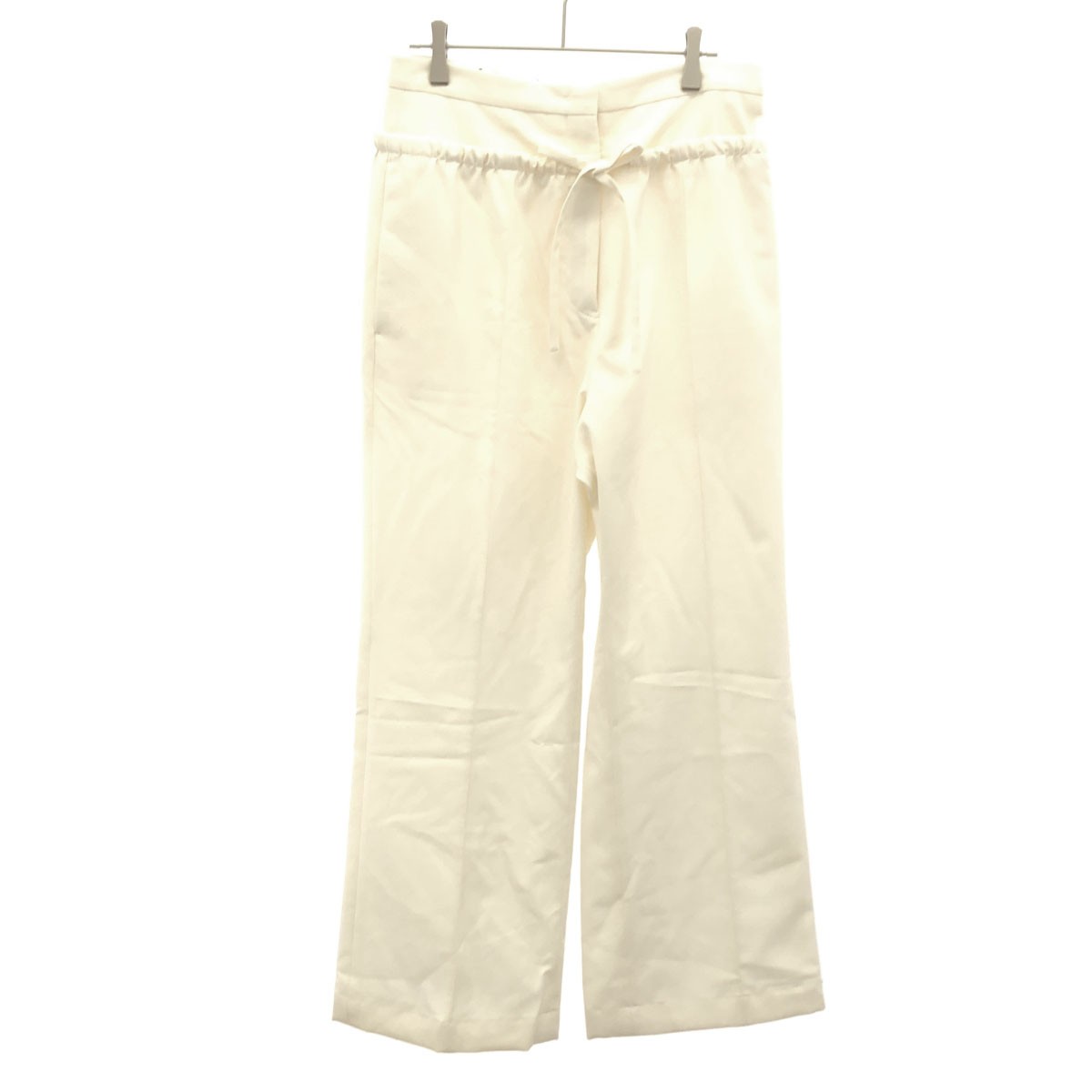 Rakuten - JIL SANDER ジルサンダー ドローストリングレイヤードワイドトラウザーパンツ JSWO305000 ホワイト 32 【中古】 IT1UXCTRZMHO