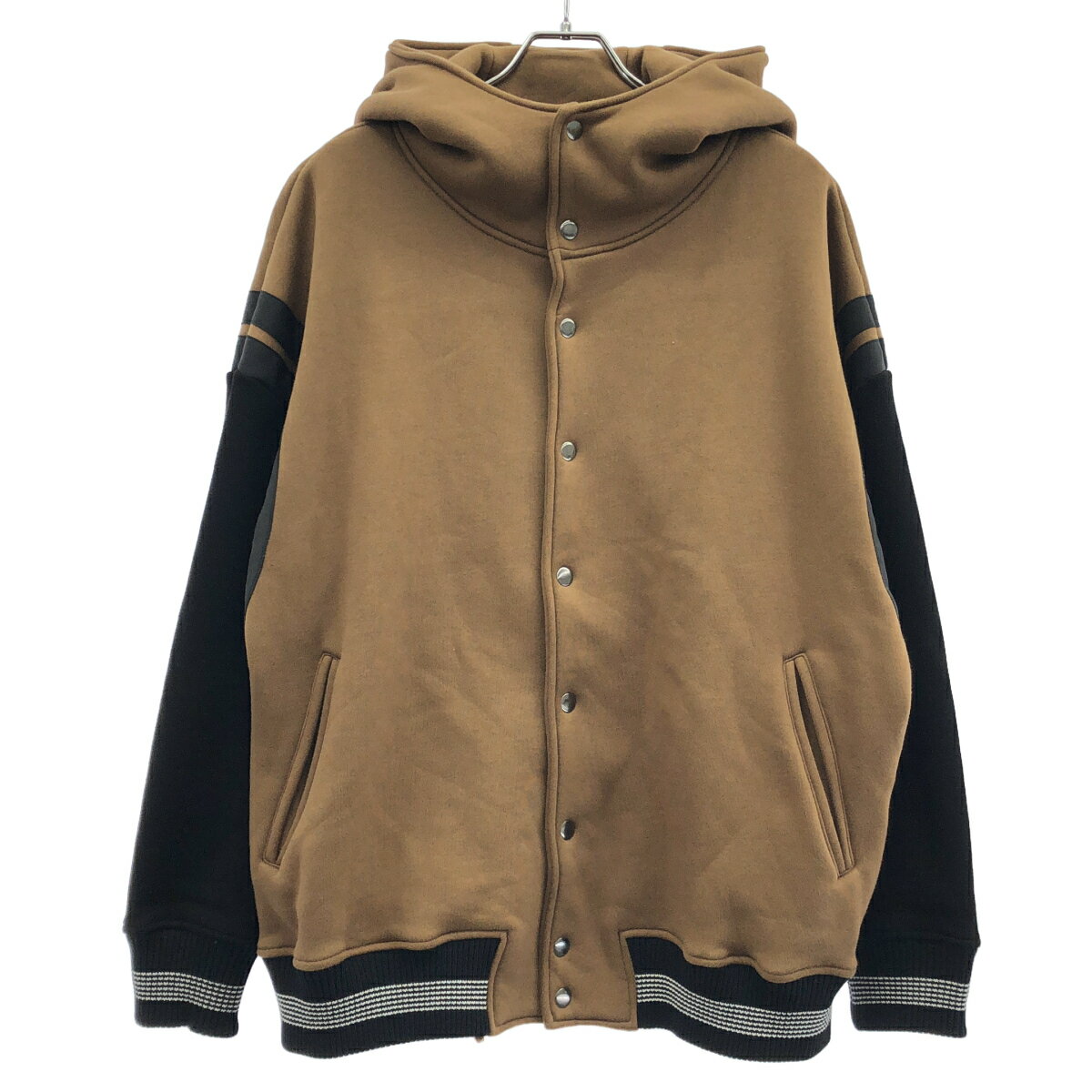 CAMBIO カンビオ Back Brushed Sweat Hooded Studium Jacket スタジャン ブラウン M 【中古】 ITQFKALHV1RC