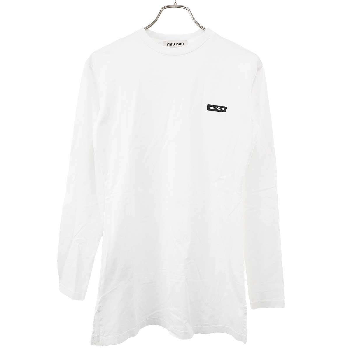 miu miu ミュウミュウ フラワーレースデザインTシャツ MT1898 1WK6 アイボリー 38 MIU MIU - miu miu ミュウミュウ フラワーレースデザインTシャツ