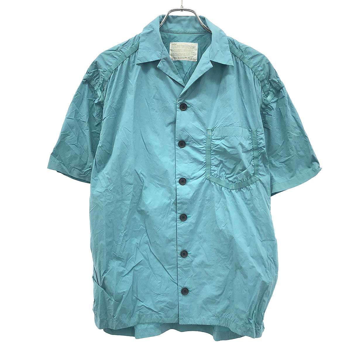 kolor カラー 20SS ナイロンタイプライターショートスリーブシャツ 20SCM-B01102 ブルー 1 【中古】 IT1IUG70OBV4