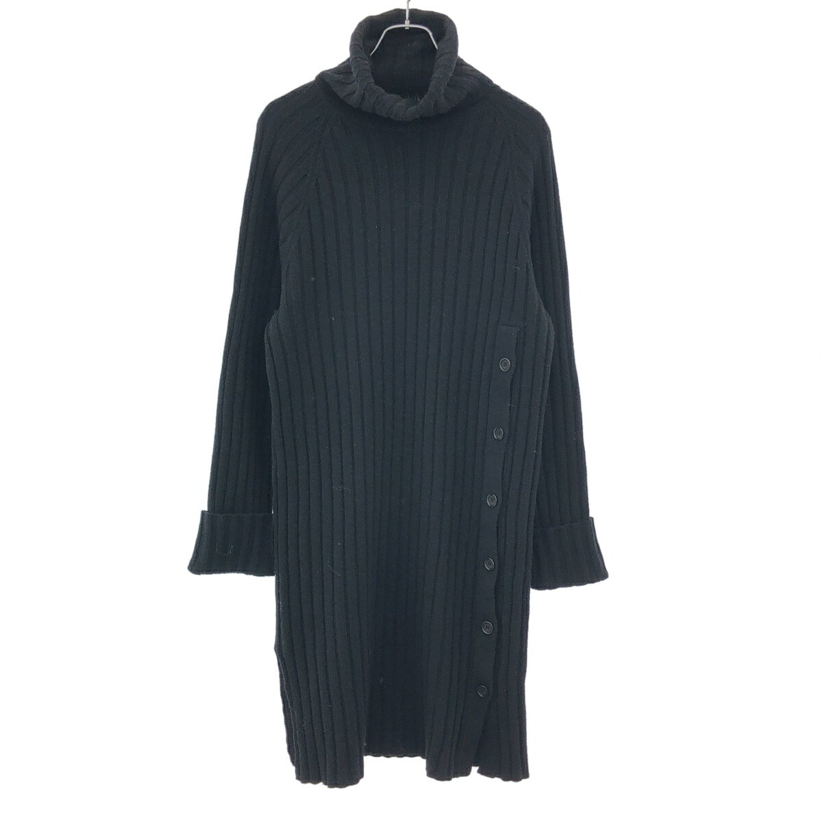 Necked Turtle - Yohji Yamamoto POUR HOMME ヨウジヤマモト プールオム 15AW タートルネックロングニットセーター HY-K39-187 ブラック 3 【中古】 IT75QMM1EKTN
