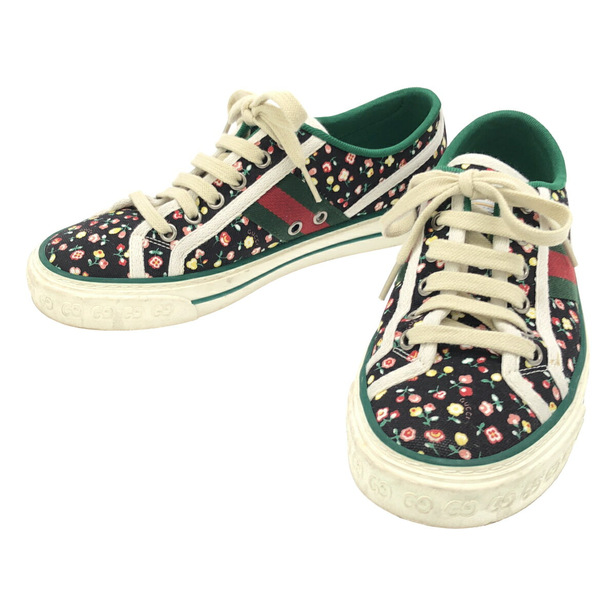 Rakuten - GUCCI グッチ LIBERTY tennis1977 ローカットキャンバススニーカー グリーン 36 【中古】 ITHYLTLUYKD4