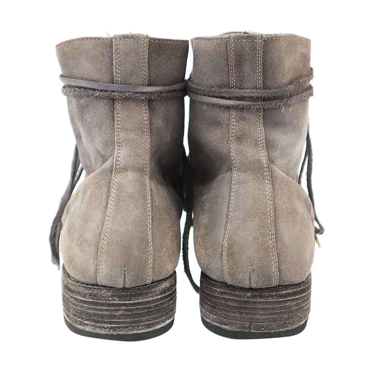 GUIDI グイディ レースアップレザーブーツ グレー 45 【中古】 ITU8LHPBHWYS
