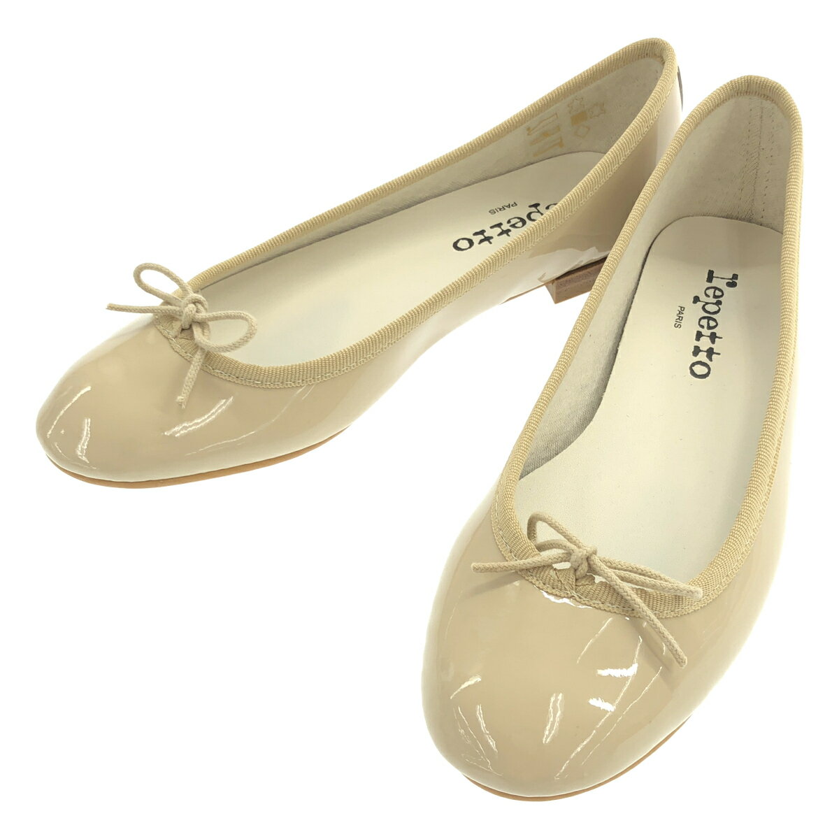 乐天商城 - Lepetto レペット パテントフラットパンプス 51232-1-10790 ベージュ 34 【中古】 IT5G6Z4ANLBS