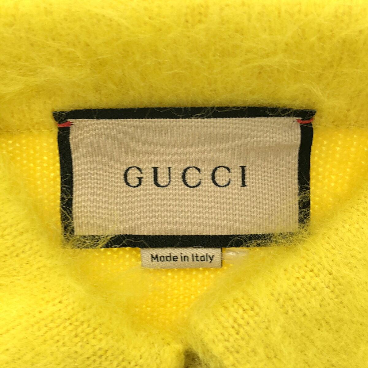MODESCAPE 楽天市場店のGUCCI グッチ ビジューデザイン ショートスリーブモヘアニットポロシャツ 761074 XKDKD イエロー XS 【中古】 IT17NIKFB24C｜アングル3