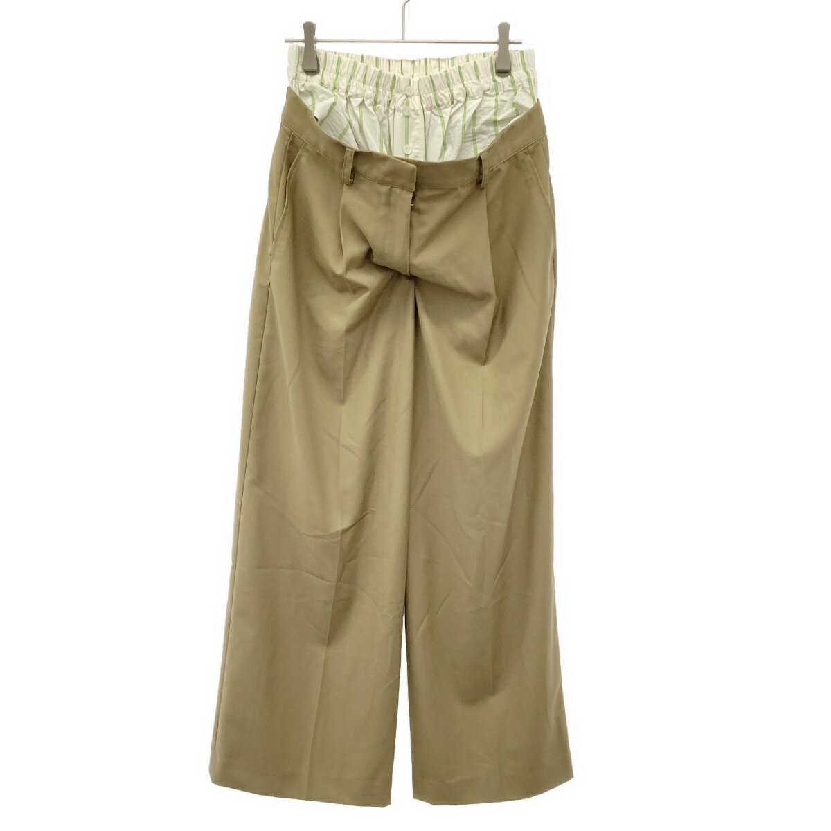 Rakuten - TODAYFUL トゥデイフル Double Waist Trousers ダブルウエストトラウザース パンツ 12410715 ベージュ 36 【中古】 IT8A307FW3BR