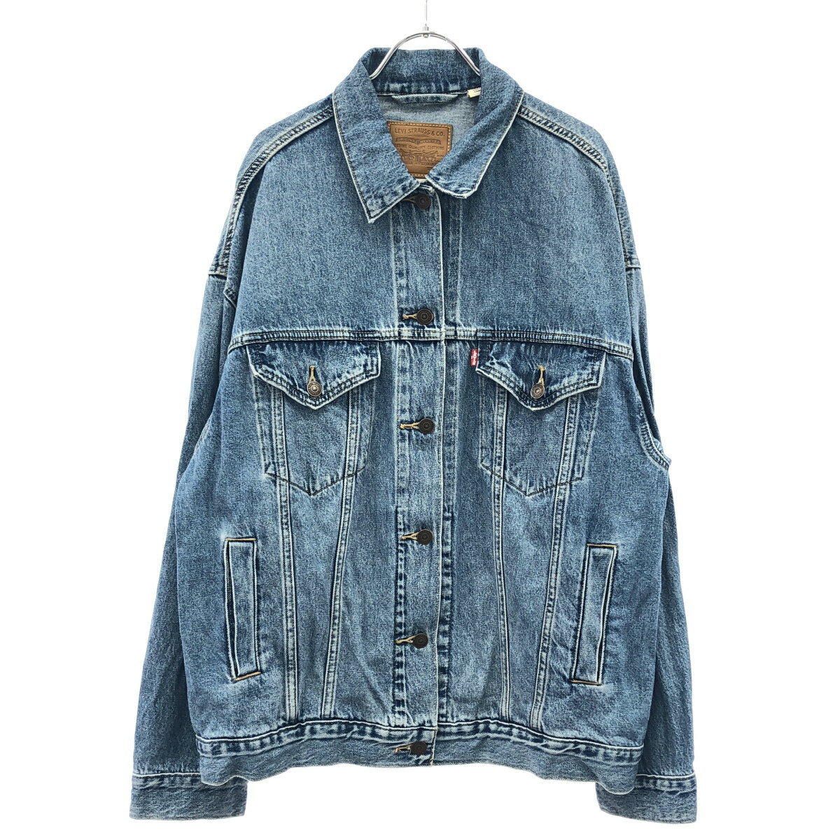 乐天商城 - Levi’s リーバイス XL WOMEN'S オーバーサイズトラッカーデニムジャケット インディゴブルー S 【中古】 ITRWWT8AM3B4
