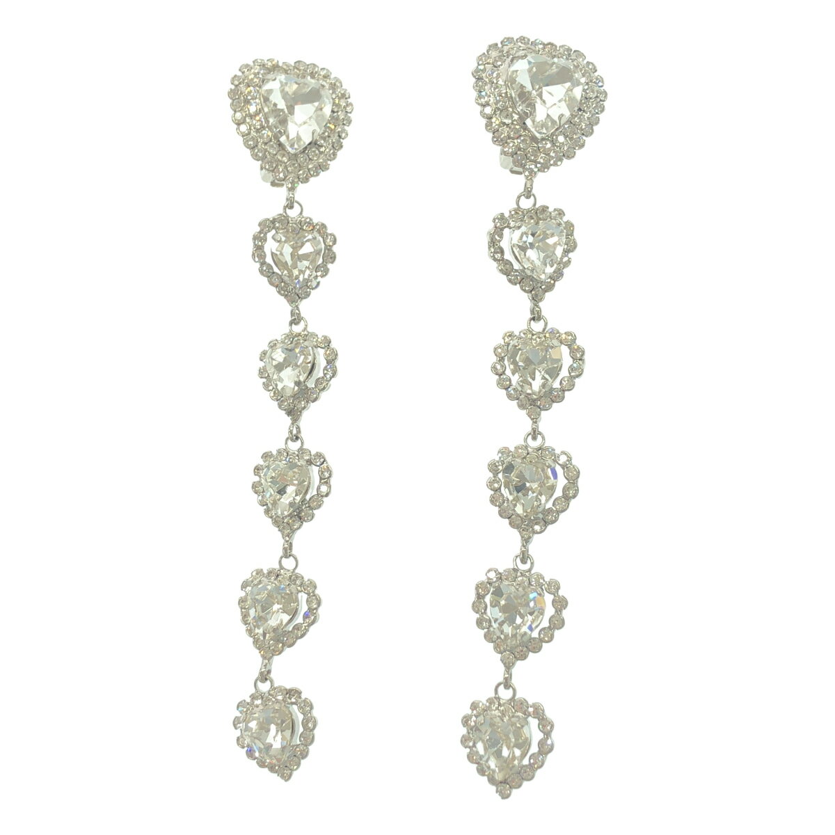Rakuten - Alessandra Rich アレッサンドラ リッチ クリスタルハートイヤリングセット シルバー 【中古】 ITAQZJJSIUIW