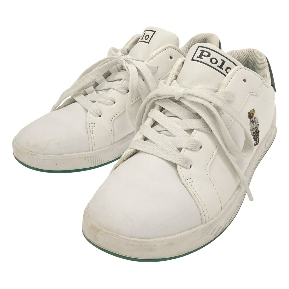 Rakuten - POLO RALPH LAUREN ポロラルフローレン ポロベアーローカットスニーカー J650-1222QUANZHOU ホワイト 23.5cm 【中古】 ITT1D4E9VH0Q