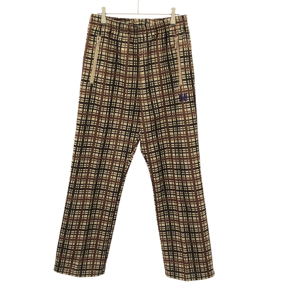 Rakuten - Needles ニードルズ 25AW Track Pant - Poly Jacquard トラックパンツ RW313 ベージュ ブラウン S 【中古】 ITYPOLUS9QAD