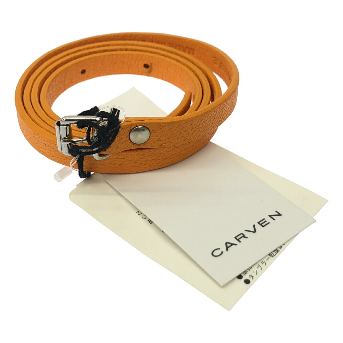 乐天商城 - CARVEN カルヴェン レザーナローベルト オレンジ 【中古】 ITKQ0JPQTP1Y