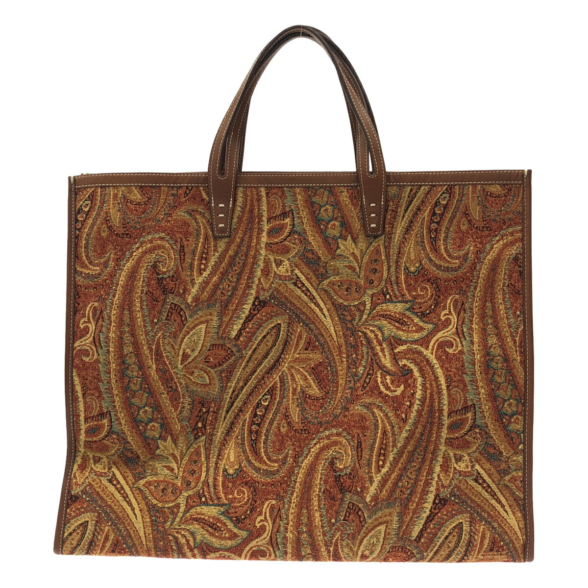 A VACATION ア ヴァケーション TANK ORANGE PAISLEY トートバッグ ブラウン  ITXNAP3OCQ8E