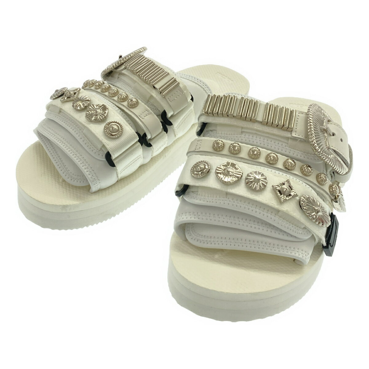 Rakuten - TOGA PULLA × SUICOKE トーガ プルラ スイコック Moto Sandals メタルデザインサンダル ホワイト 24cm 【中古】 ITCFENRBGCS4
