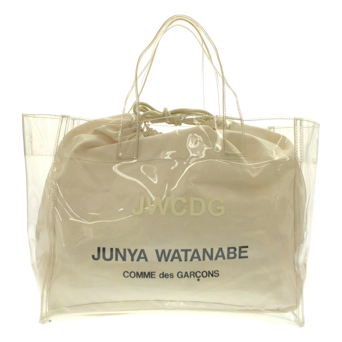 Rakuten - JUNYA WATANABE COMME des GARCONS ジュンヤワタナベコムデギャルソン 19SS クリアトートバッグ JC-K206 クリア×ベージュ 【中古】 ITSTV6RZ6VN0