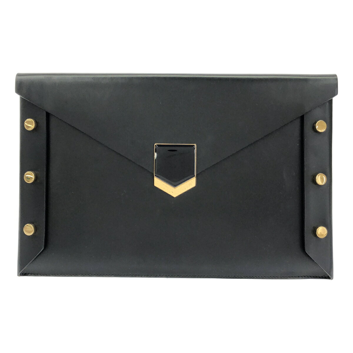JIMMY CHOO ジミー チュウ Lockett Envelope ロックエンベロープクラッチバッグ ブラック  ITMHDB9OI4S8