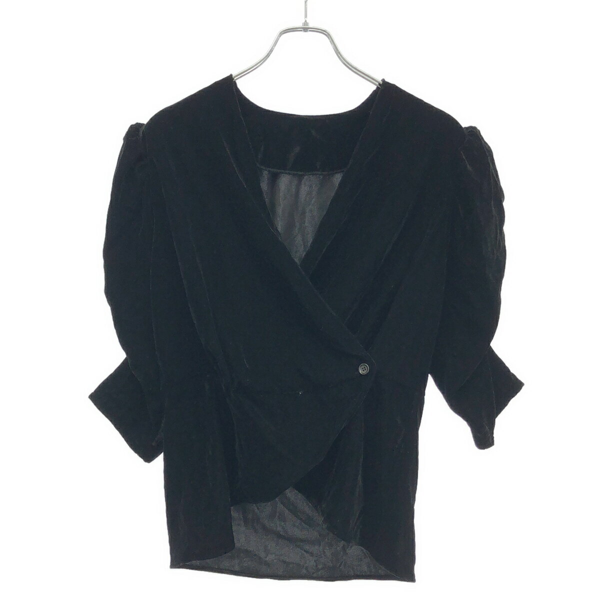 Rakuten - anuke アンヌーク Velour Gather Blouse ベロアギャザーブラウス 62420402 ブラック F 【中古】 ITCIXIKMSZTW