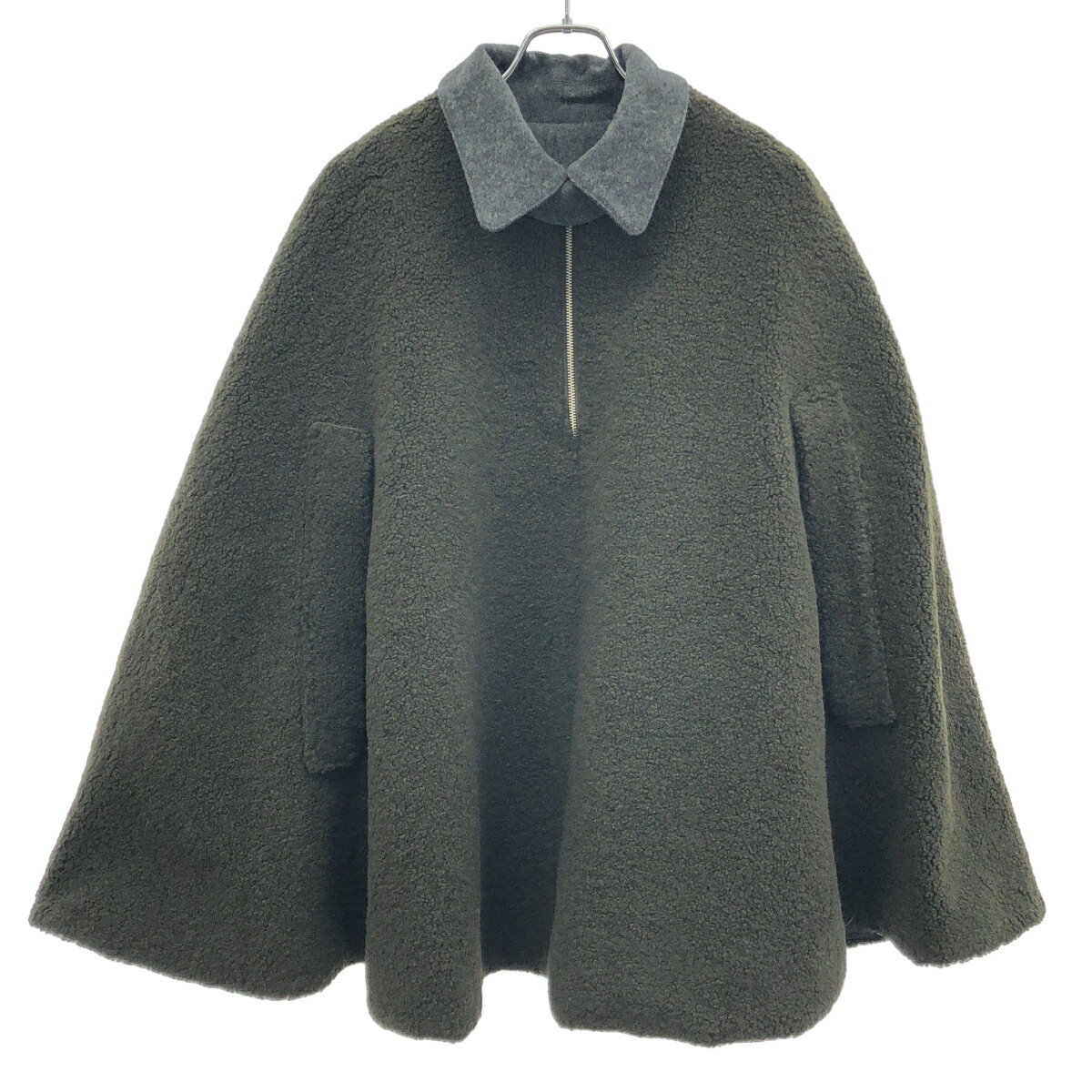 CLANE クラネ REVERSIBLE BOA MILITARY CAPE COAT リバーシブルケープコート 13104-0602 カーキ×グレー 2 【中古】 ITWEV4BHIGYP