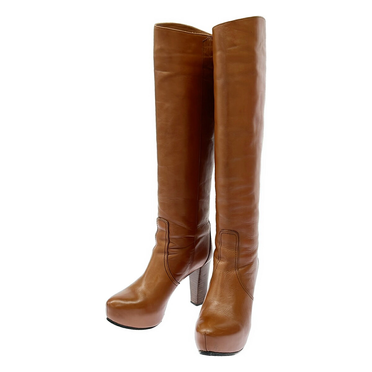 DOUBLE STANDARD CLOTHING ダブル スタンダード クロージング レザーロングブーツ ブラウン 36 1/2 【中古】 ITTEPMU0SCNF