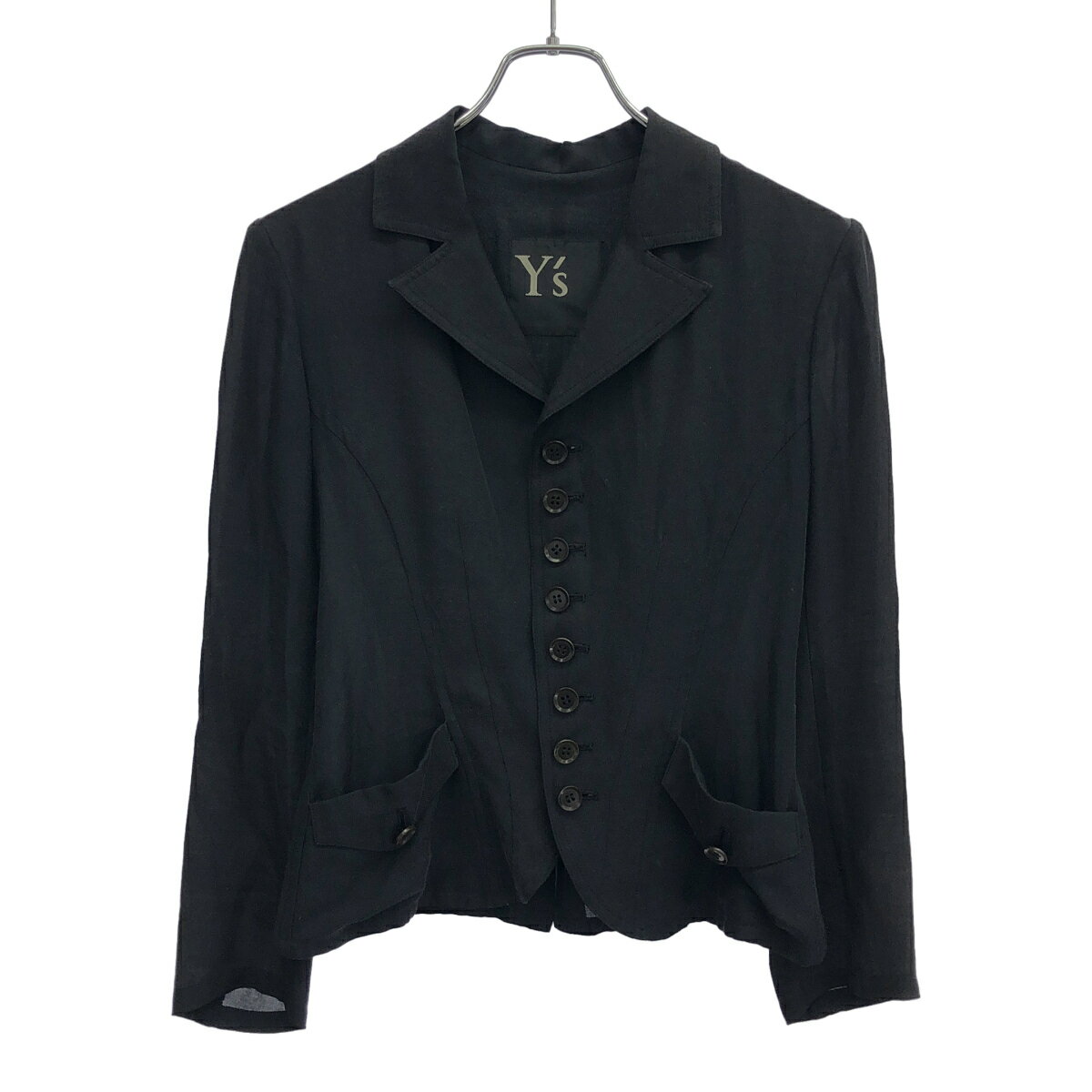 Rakuten - Y's Yohji Yamamoto ワイズ ヨウジヤマモト 8Bコットンシルクジャケット YM-J05-402 ブラック 1 【中古】 ITV24HDE5P38