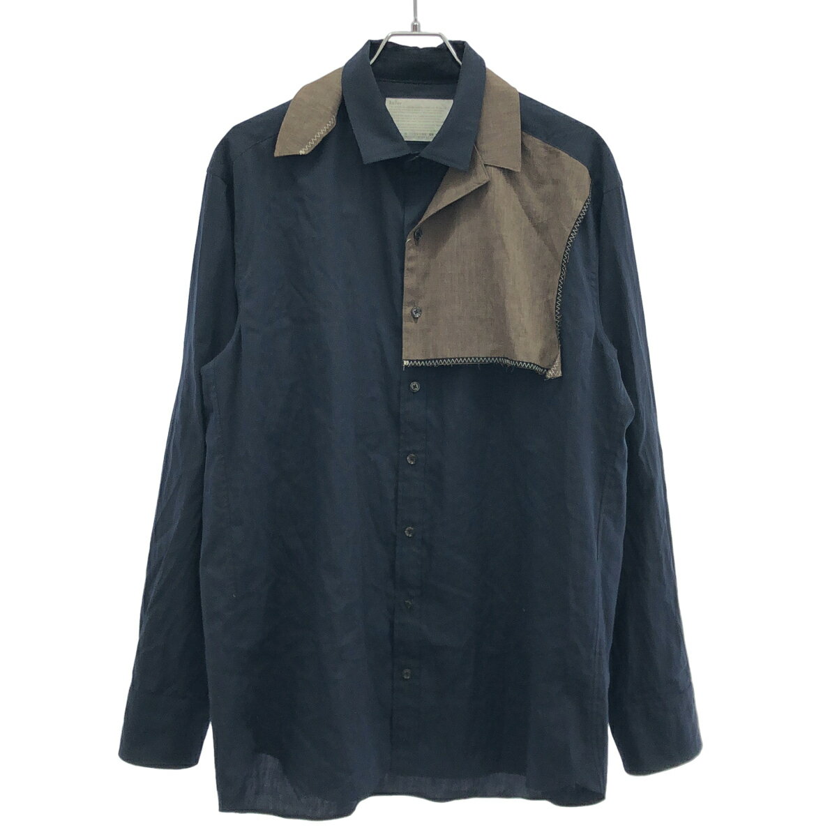 Rakuten - kolor カラー 22SS E/Ra ライトトロ ドッキング長袖シャツ 22SCM-B09115 ネイビー 3 【中古】 ITOJJFXYZPYU