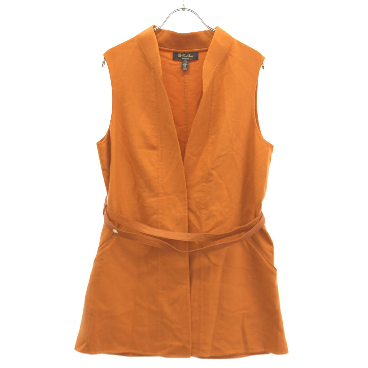 Rakuten - Loro Piana ロロピアーナ レザーベルテッドカシミヤベスト FAF5561 オレンジ S 【中古】 ITM6SQB7SRF4