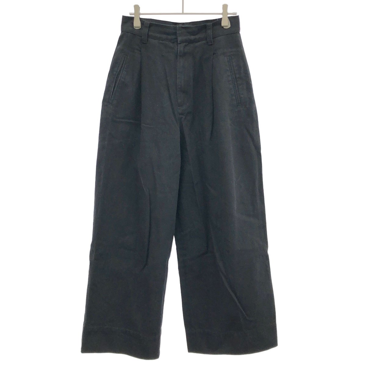 乐天商城 - TODAYFUL トゥデイフル タックワイドデニムパンツ 12420709 ブラック 38 【中古】 ITEM1U6DEQKC