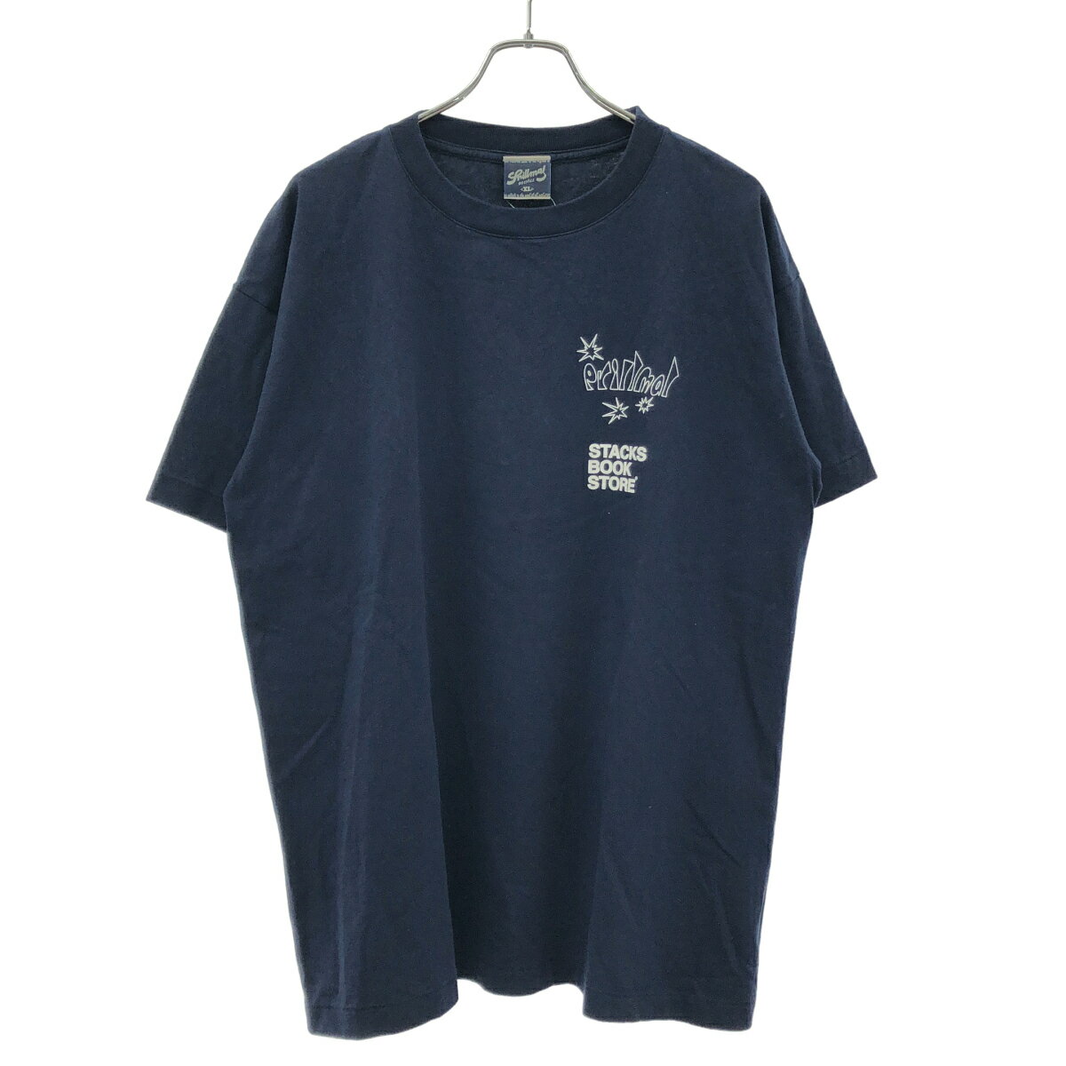 STACKS BOOKSTORE スタックス ブックストアー Prillmal noise!!! Tee プリントTシャツ ネイビー XL  IT5C4D1MXMPX