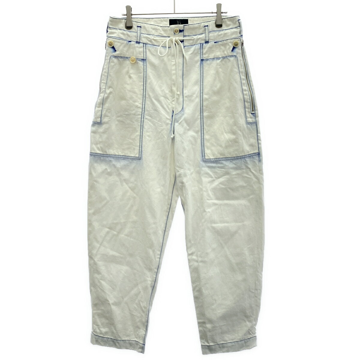 Rakuten - Y's Yohji Yamamoto ワイズ ヨウジヤマモト コットンイージーパンツ YS-P09-027 ホワイト 1 【中古】 IT81XDZKBBUW