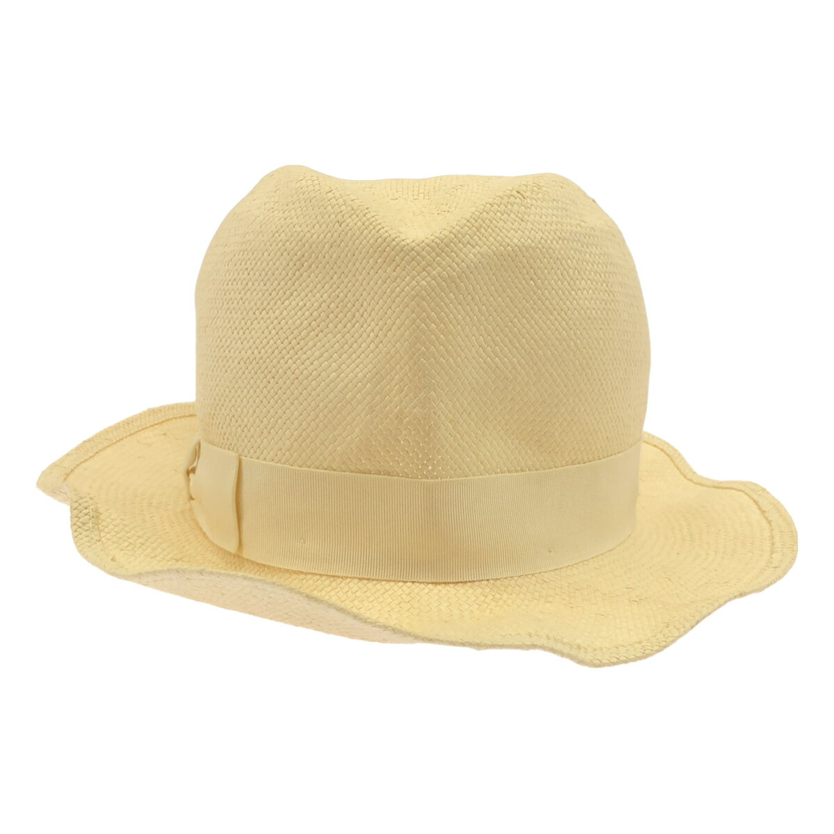 乐天商城 - Borsalino ボルサリーノ ペーパーハット アイボリー M 【中古】 IT3LOFWHR00D