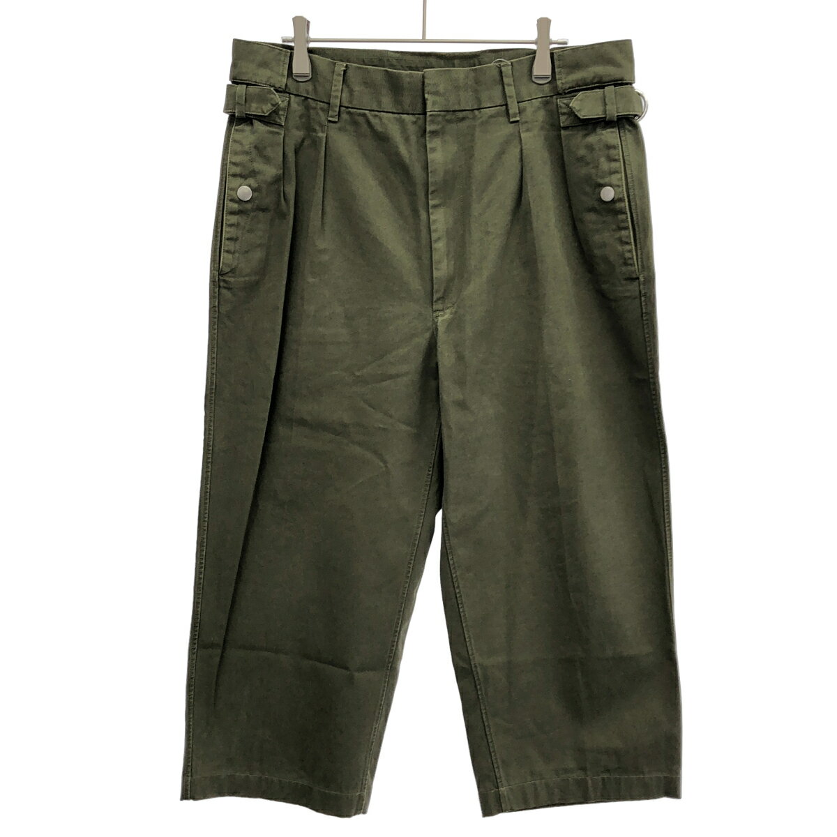 乐天商城 - Maison Margiela 10 メゾン マルジェラ 20AW Stone Enzyme Wash Trousers クロップドアーミーパンツ S50KA0535 オリーブグリーン 48 【中古】 ITNQV9VC0PEE