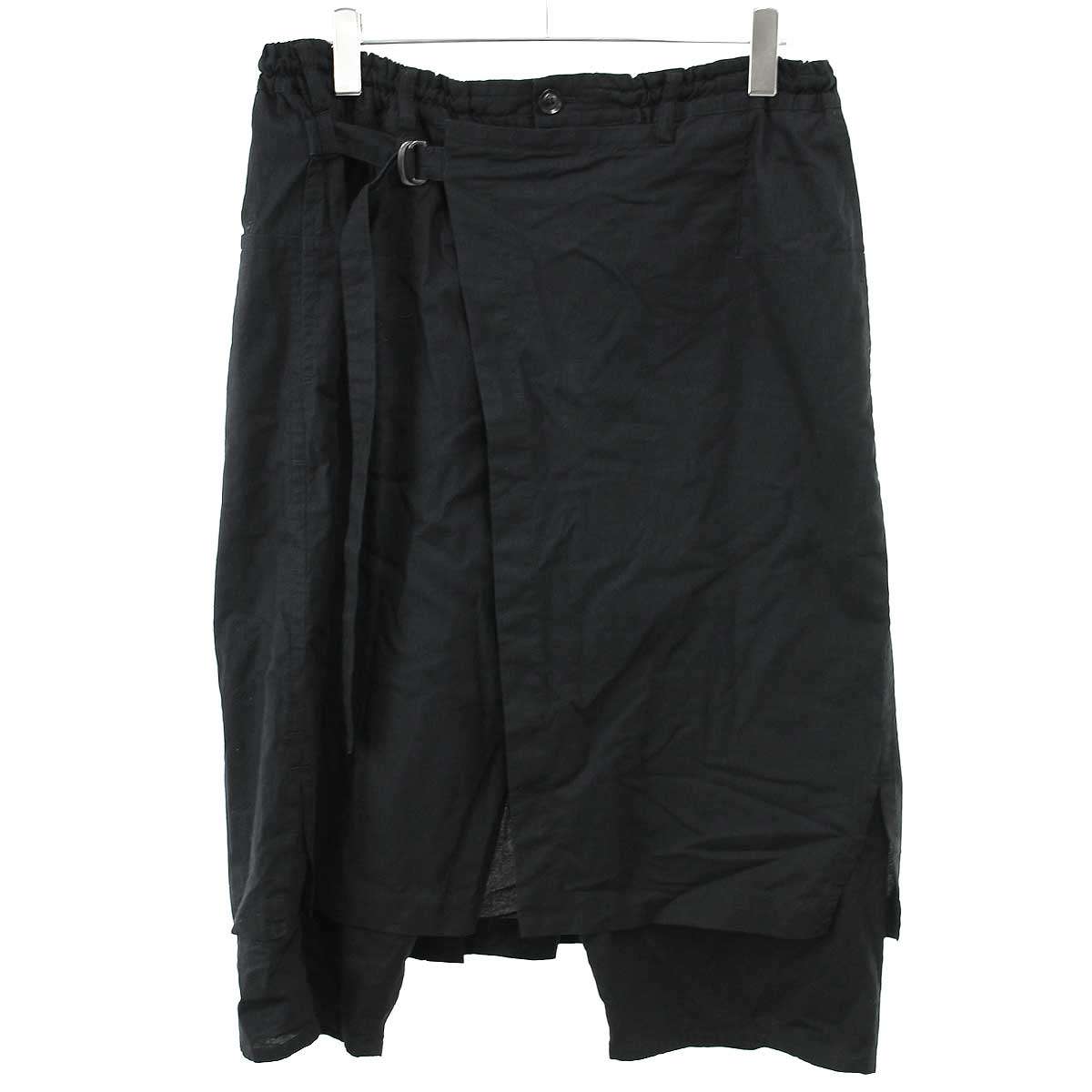 樂天商城 - Yohji Yamamoto POUR HOMME ヨウジヤマモト プールオム 19AW シグネチャーエンブロイダリー ラップパンツ HC-P06-003 ブラック 2 【中古】 ITSXQ2FDKJIC