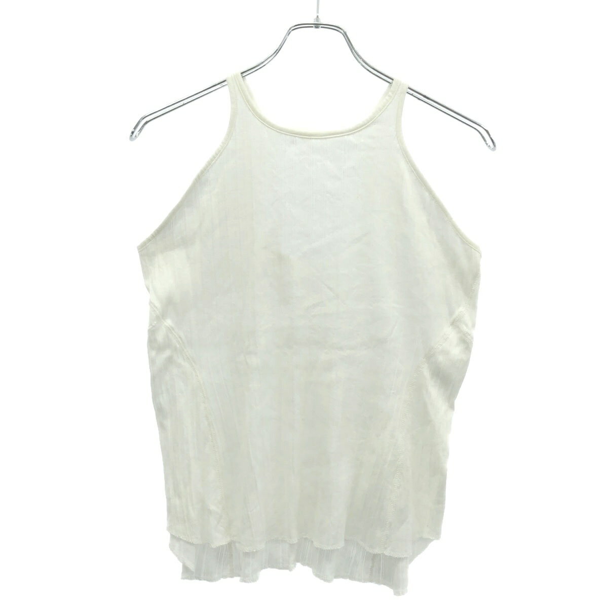 mame kurogouchi マメ クロゴウチ 24SS Random Ribbed Cotton Sleeveless Top タンクトップ MM24SS-JS052 ホワイト 2  ITI1WA0HCOBS